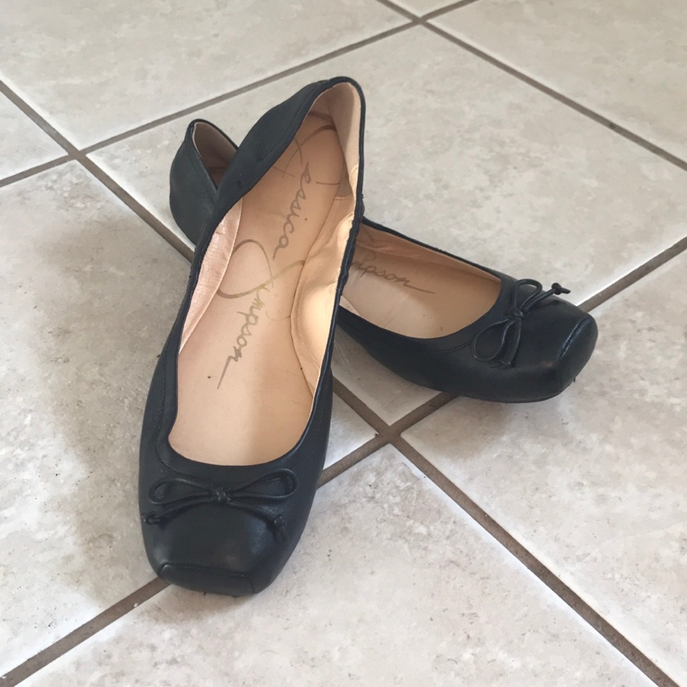 Jessica Simpson Black Ballet Flats